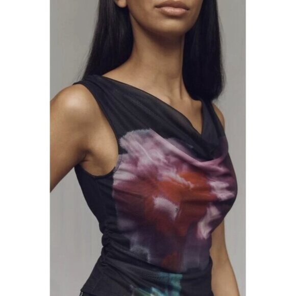 NWT Size M - Anthropologie The Sloane Cowl-Neck  blouse Tank (NWT US$ 68) - Picture 3 of 16